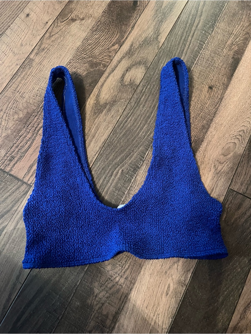 ASOS Royal Blue Textured Swim Bralette